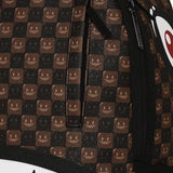 sharks in paris wtf bubble brown check backpack 