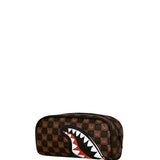 sharks in paris wtf bubble brown check pouch 