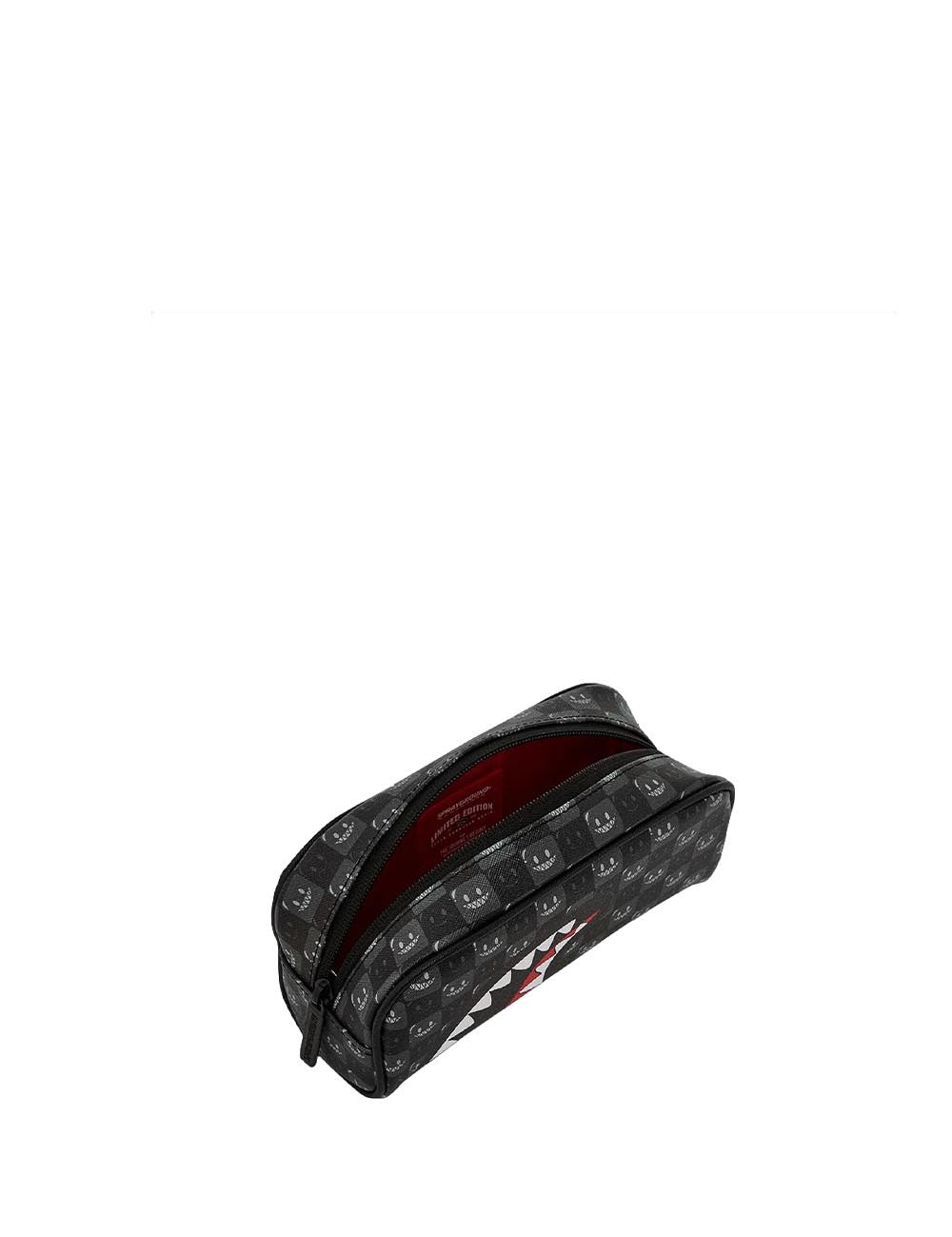 sharks in paris wtf bubbly black check pouch 