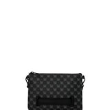 sharks in paris wtf bubbly black check crossover clutch 