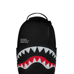 shark central black embroidered shark backpack 
