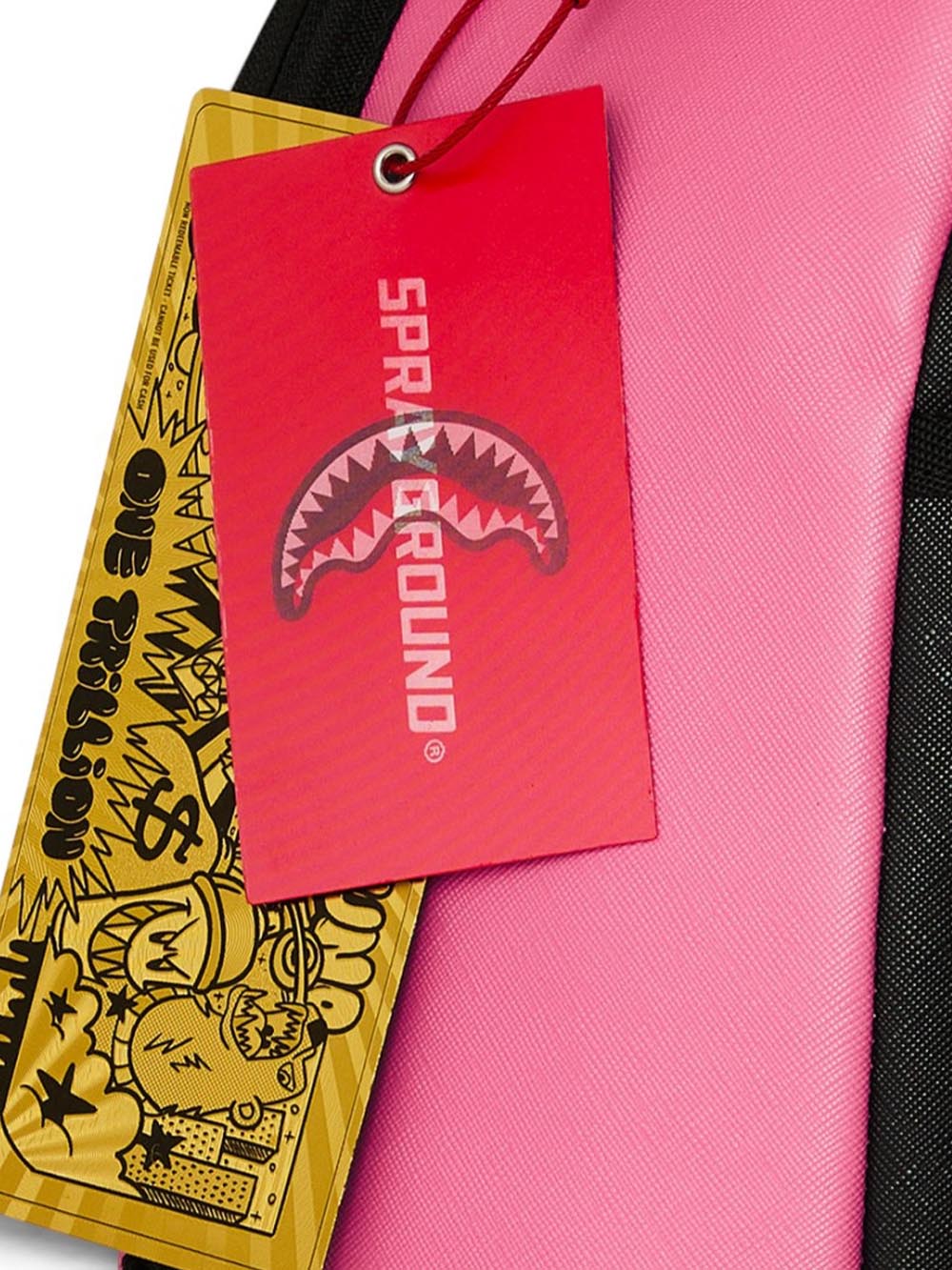 shark central pink embroidered shark backpack 