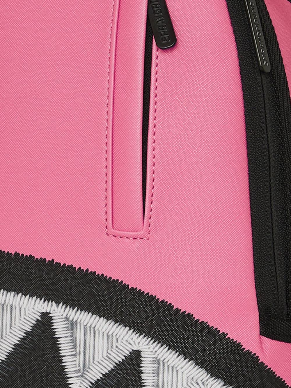 shark central pink embroidered shark backpack 
