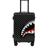 sharks in paris wtf bubbly black check carry-on luggage 