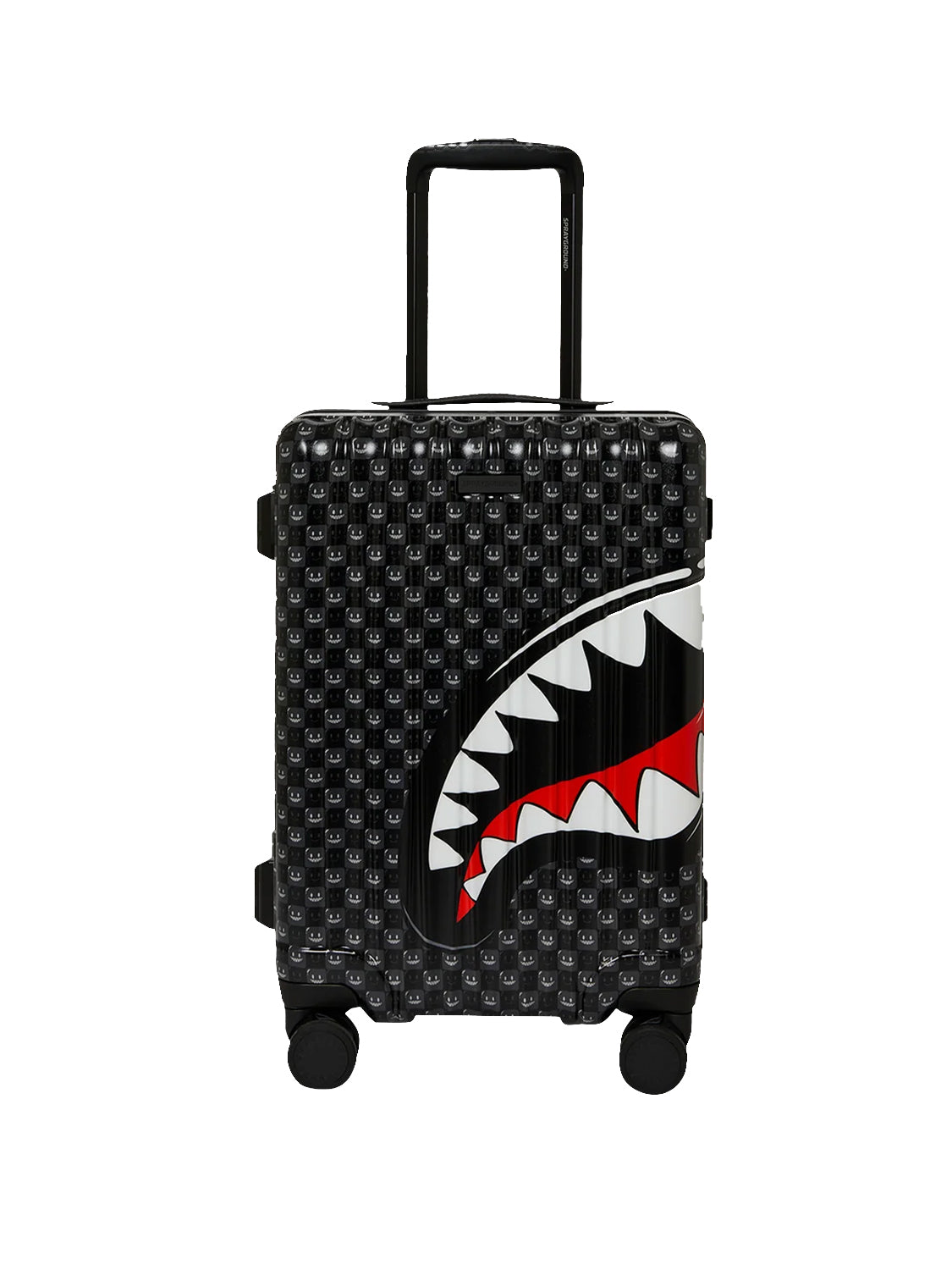 sharks in paris wtf bubbly black check carry-on luggage 