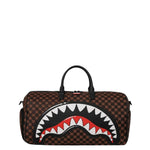 sharks in paris wtf bubble brown check duffle 