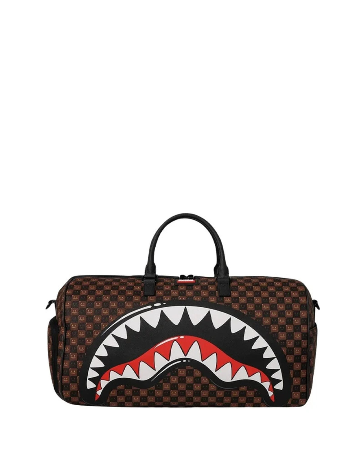 sharks in paris wtf bubble brown check duffle 