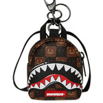 sharks in paris wtf bubble brown check backpack keychain 