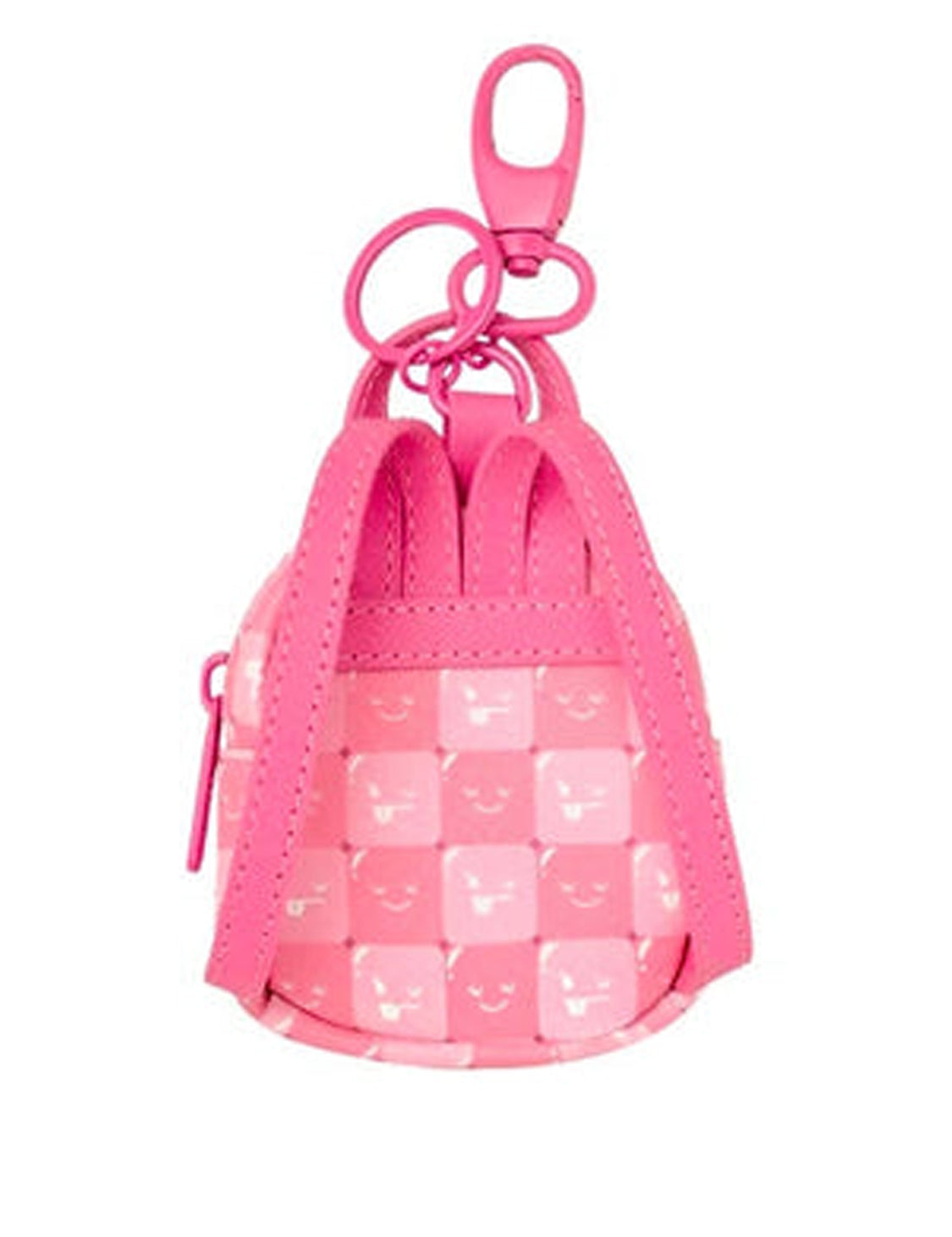 pink new check faces backpack keychain3 