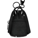 center rip revealing gray check backpack keychain 