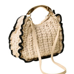 Medium Crochet Hobo Bag With Metal Handle