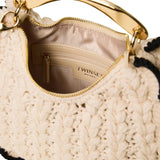 Medium Crochet Hobo Bag With Metal Handle