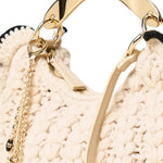Medium Crochet Hobo Bag With Metal Handle