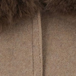 Cloth Poncho With Long-Fiber Details