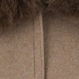 Cloth Poncho With Long-Fiber Details