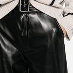 Pantalone In Tessuto Spalmato Con Cintura 