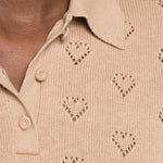 Polo In Maglia Punzonata Cuori 