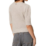 Maglia Jacquard A Girocollo M/C Rombi Paillettes 